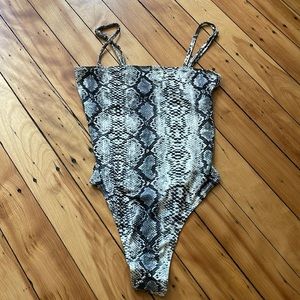 Snake pattern body suit